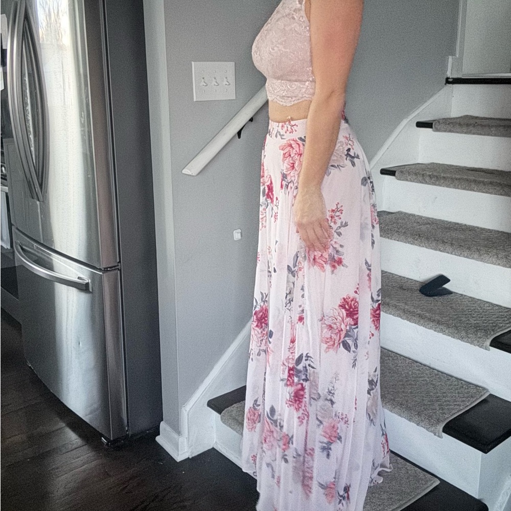 Windsor Blush Floral Maxi Skirt
